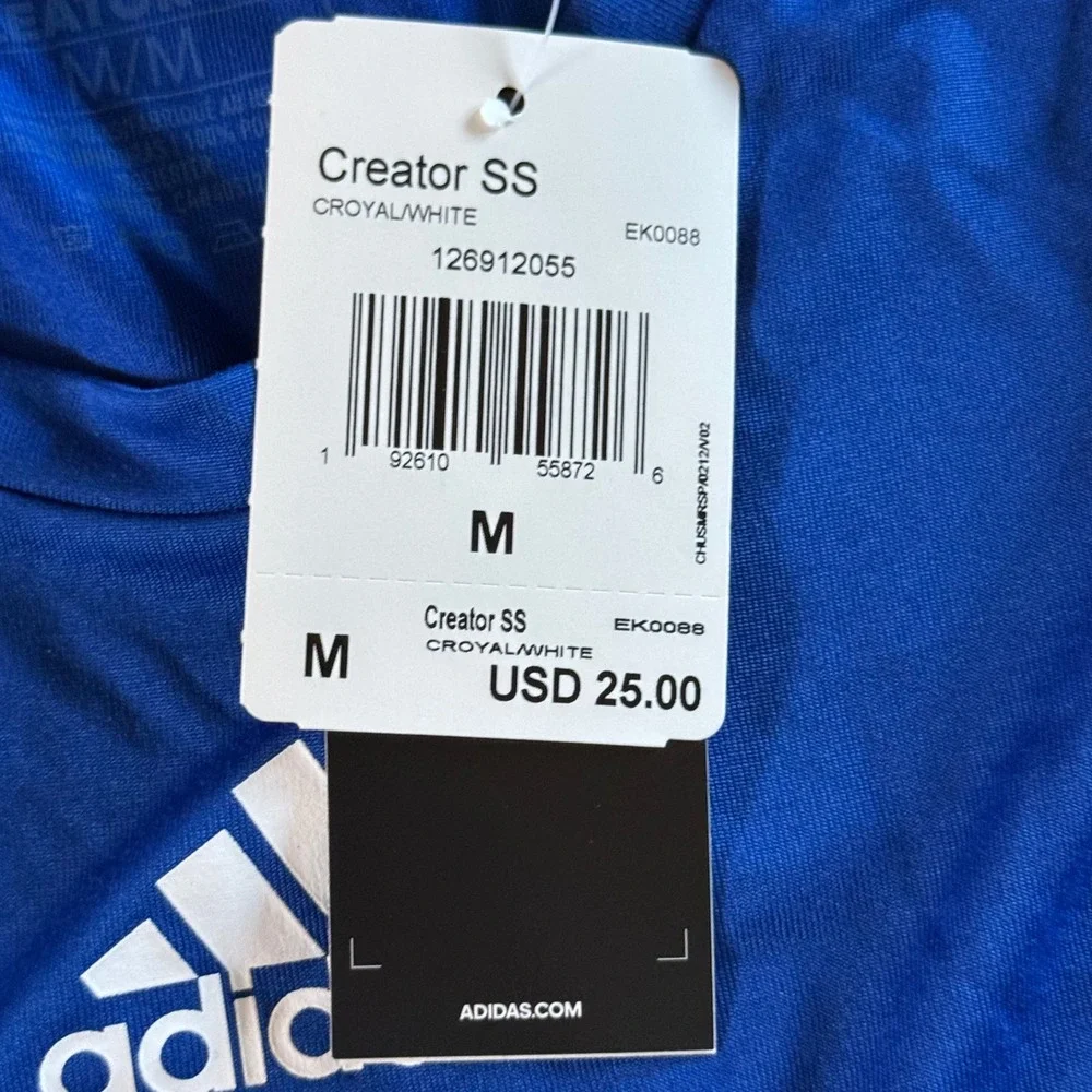 Adidas Creator SS Training Shirt Mens‎ Medium Blue Aeroready EK0088 NWT
